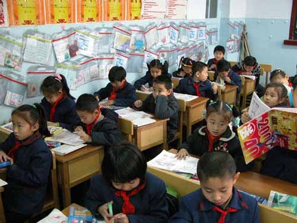 In einer Primarschule in Xinjiang.