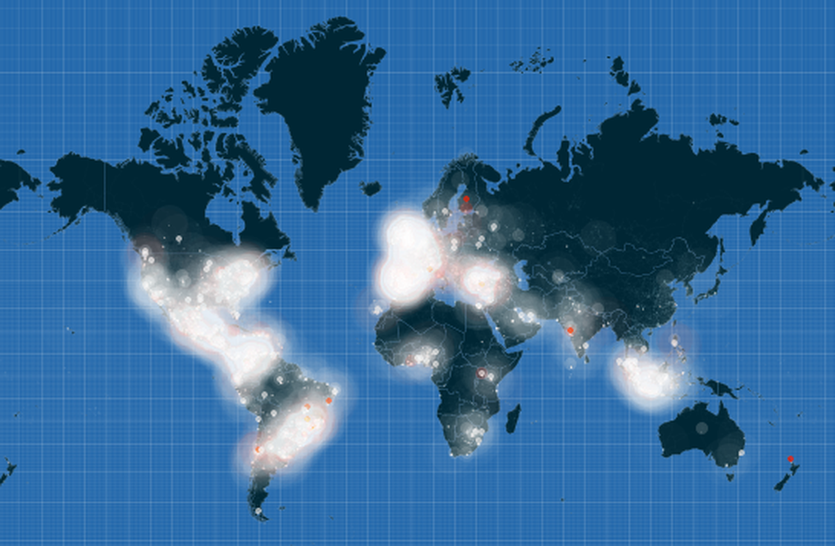 Wir empfehlen hiermit unbedingt den Besuch der folgenden Webseite: Auf cartodb.github.io&nbsp;kann man in einem Video den Traffic auf Twitter beim Champions-League-Final beim «Derbi madrileño» Minute  ...