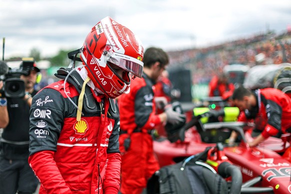 Formula 1 2022: Hungarian GP HUNGARORING, HUNGARY - JULY 31: Charles Leclerc, Ferrari, on the grid during the Hungarian GP at Hungaroring on Sunday July 31, 2022 in Budapest, Hungary. Photo by Glenn D ...