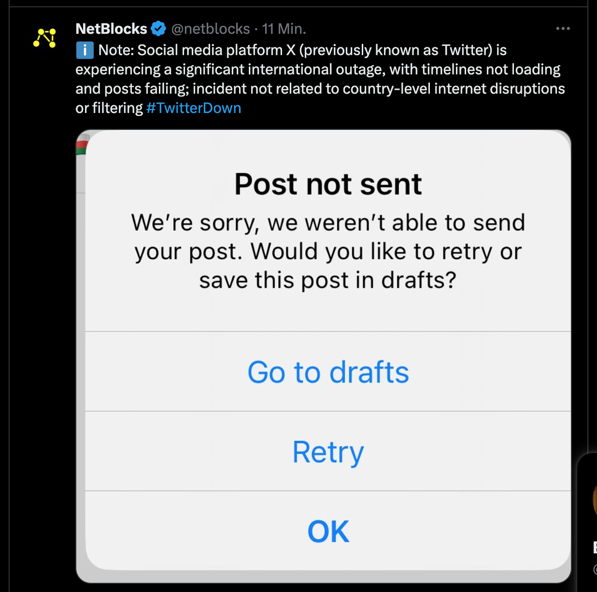 Social-Media-Plattform X hatte am 21. Dezember technische Probleme.