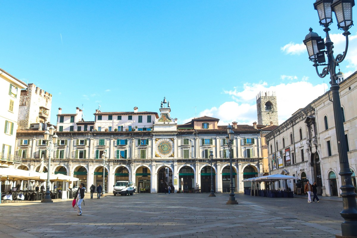 Loggia Square in Brescia Brescia Italy, 11/18/2025 - Piazza della Loggia/Brescia - Piazza della Loggia, also known as Piazza Grande or Piazza Vecchia 1 Piasa dela lògia or Piasa ecia in the Brescia di ...