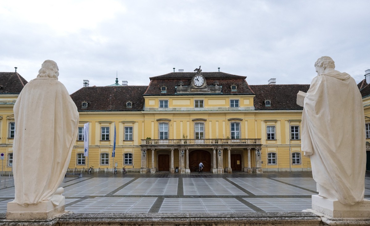 Picture taken on September 12, 2025 shows the International Institute for Applied Systems Analysis (IIASA) located in a Habsburg palace in the Lower Austrian town of Laxenburg near Vienna. Revelations ...