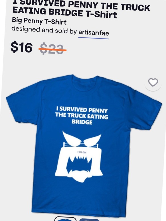 Penny the Truck Eating Bridge – courtesy of the non-profit organisation STUPID Lansing. 
https://www.facebook.com/StupidLansing/