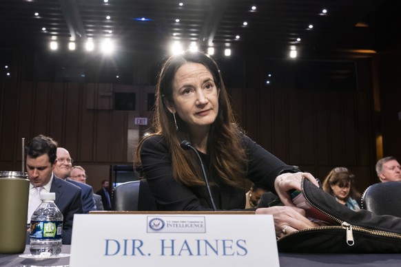 FILE - Director of National Intelligence Avril Haines appears before the Senate Intelligence Committee for a hearing on worldwide threats at the Capitol in Washington, on March 10, 2022. Secret intell ...
