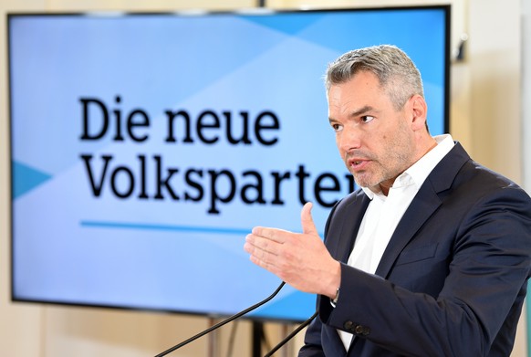 ABD0126_20250104 - WIEN - �STERREICH: ++ ARCHIVBILD ++ ZU APA0177 VOM 4.1.2025 - der damalige �VP-Generalsekret�r Karl Nehammer am Dienstag, 1. Oktober 2019, bei einer PK nach einer Sitzung des �VP-Bu ...