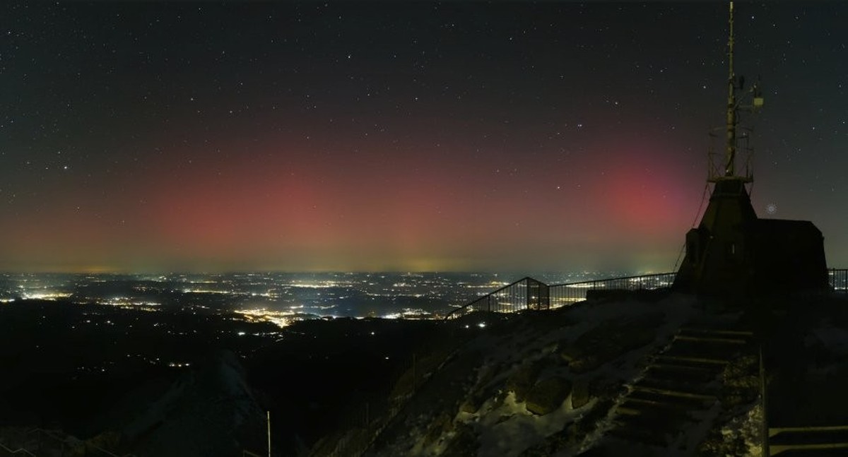 Nordlicht auf dem Säntis