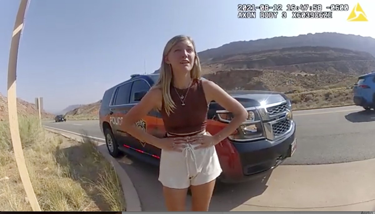 This police camera video provided by The Moab Police Department shows Gabrielle
