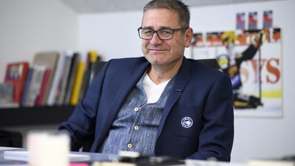 Portrait vom CEO des SC Bern, Marc Luethi, am Montag, 13. August 2018, in der PostFinance Arena in Bern. (KEYSTONE/Anthony Anex)