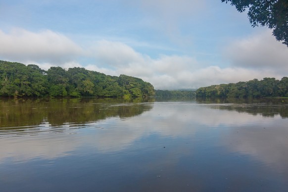 Kadei river near Bayanka in the south of the Central African Republic. It is a tributary of the Congo river