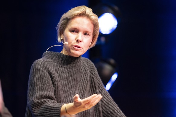 Ladina Heimgartner, CEO Ringier Medien Schweiz, spricht an der 25. Ausgabe des traditionellen Jahresauftakts der Schweizer Medienbranche, der Dreikoenigstagung am Mittwoch, 10. Januar 2024 in Zuerich. ...