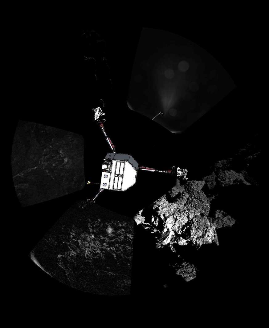 «Philae» steht vermutlich «auf einem stark geneigten Abhang»