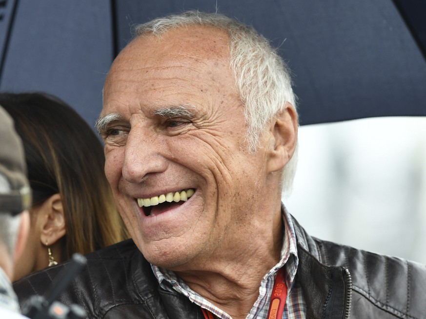 FILE - Red Bull founder Dietrich Mateschitz attends the start of the Formula One Grand Prix, at the Red Bull Ring racetrack, in Spielberg, Austria, on July 3, 2016. The Austrian billionaire, co-founde ...