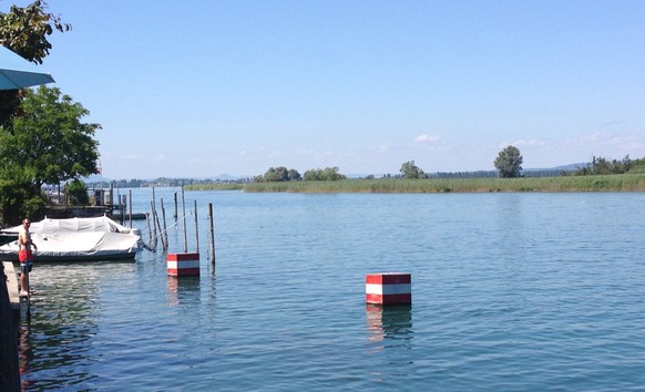 Blick von Gottlieben dem Seerhein entlang zum Untersee.