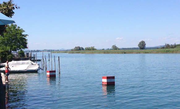 Blick von Gottlieben dem Seerhein entlang zum Untersee.