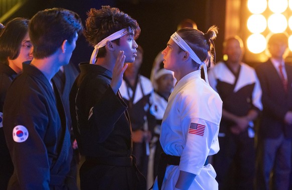 Brandon H. Lee, Kwon, Curtis Bonds Baker, and Tanner Buchanan in Cobrai Kai (2024)