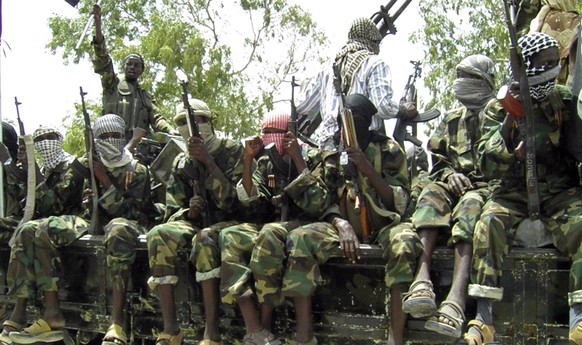 Aufnahme von Shabaab-Kämpfern in der somalischen Hauptstadt Mogadischu (2010).