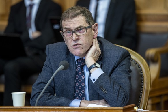 Staenderat Jakob Stark, SVP-TG, spricht an der Fruehjahrssession der Eidgenoessischen Raete, am Montag, 9. Maerz 2026, in Bern. (KEYSTONE/Peter Schneider)