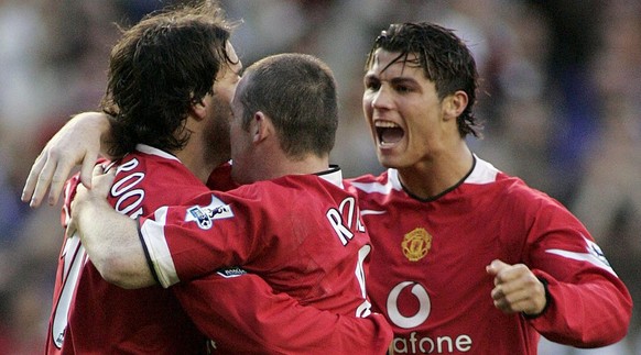 Geiles Sturmtrio: Ruud Van Nistelrooy, Wayne Rooney und Cristiano Ronaldo.