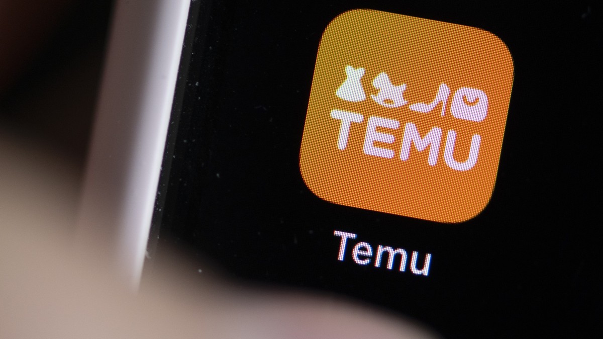 ***Symbolbild / Gestellte Aufnahme*** Die Temu-APP, fotografiert am Freitag, 1. Maerz 2024 in Zuerich. (KEYSTONE/Christian Beutler)