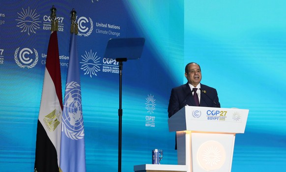 The president of the host country Egypt, Abdel Fattah al-Sisi.