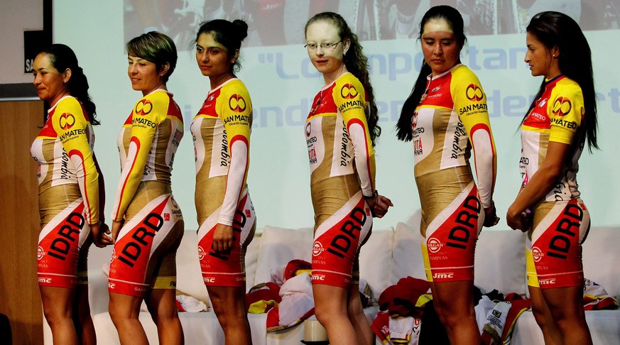 Die Fahrerinnen des Teams&nbsp;«IDRD-Bogota-Humana – San Mateo – Solgar».