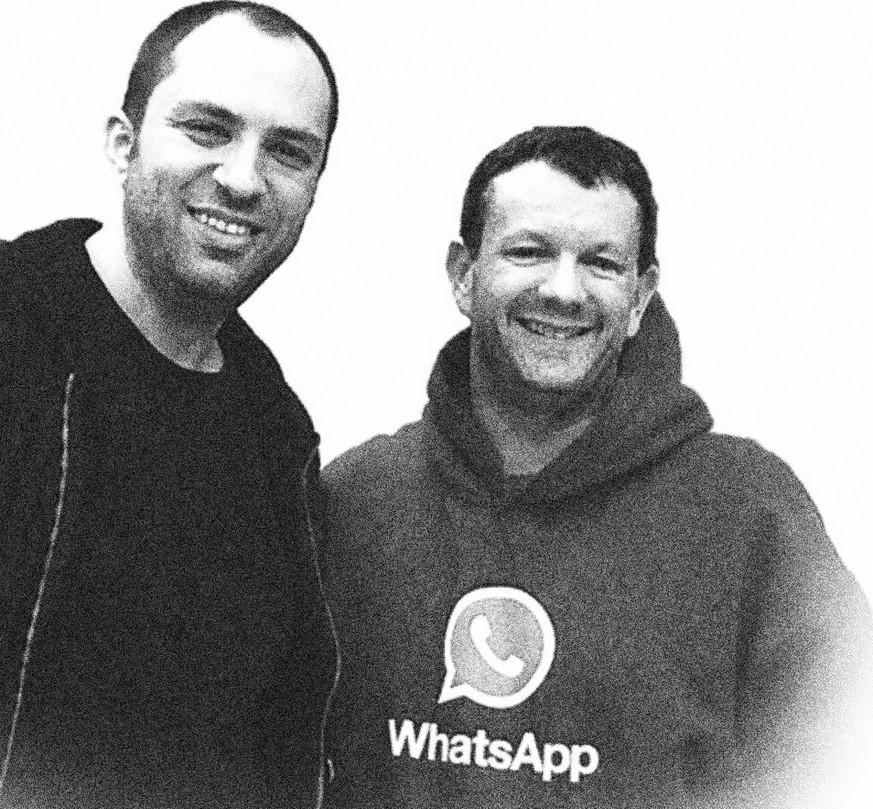 Eine Aufnahme aus den guten alten Zeiten: Die «Buddies» Jan Koum und Brian Acton.