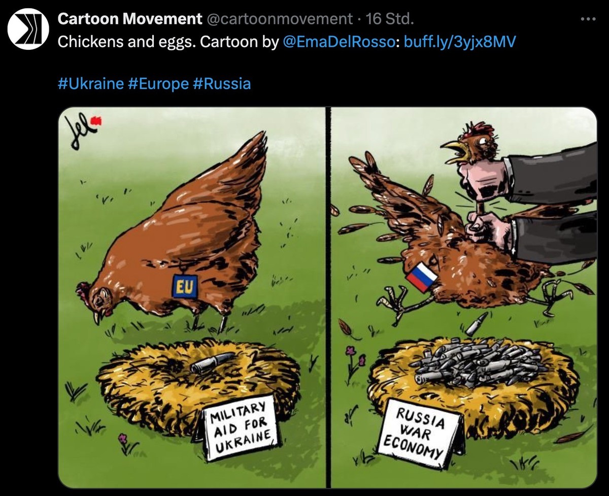 Karikatur zum Ukraine-Krieg.