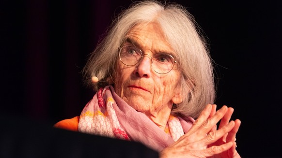 Lit.cologne 2024 Special Edition Donna Leon, an American author, is on the stage of the theater of Tanzbrunnen in Cologne, Germany, on October 12, 2024, during the lit.cologne 2024 special edition. co ...