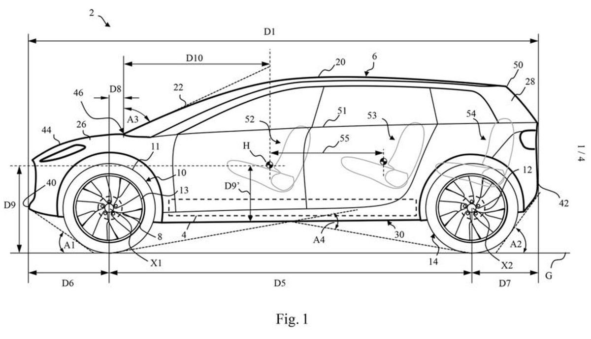 Dyson Elektroauto Patentzeichnungen