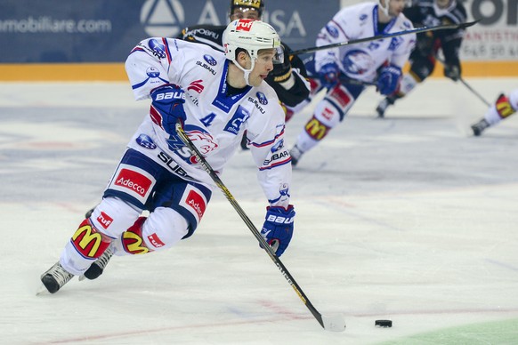 10.10.2015; Lugano; Eishockey NLA - HC Lugano - ZSC Lions; 
Patrick Geering (ZSC) 
(Andy Mueller/freshfocus)