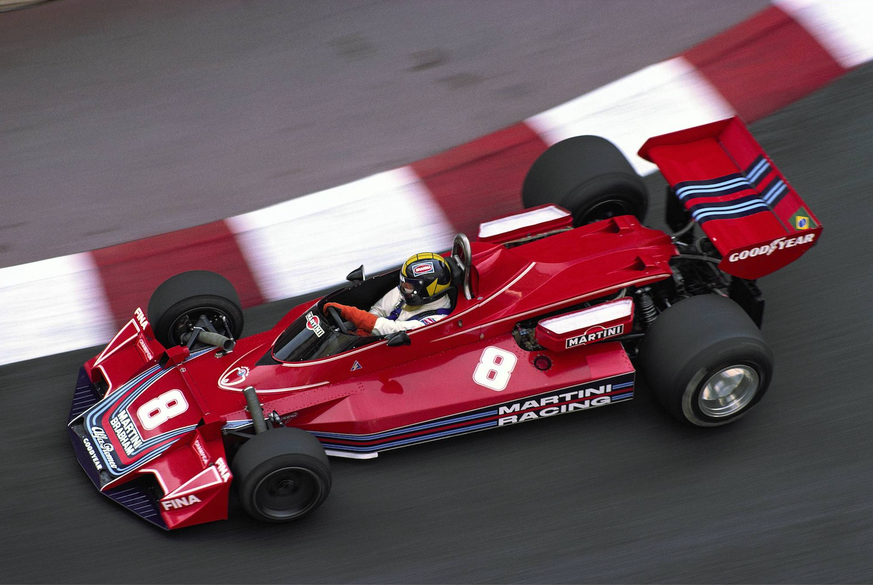 Monaco GP 1976 MONTE CARLO, MONACO - May 30: Carlos Pace, Brabham BT45 Alfa Romeo during the Monaco GP at Monte Carlo on May 30, 1976 in Monte Carlo, Monaco.  PUBLICATIONxINxGERxSUixAUTxHUNxONLY Copyri ...