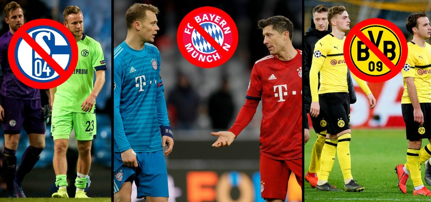 Schalke, Bayern und Dortmund sind in der Champions League gescheitert.