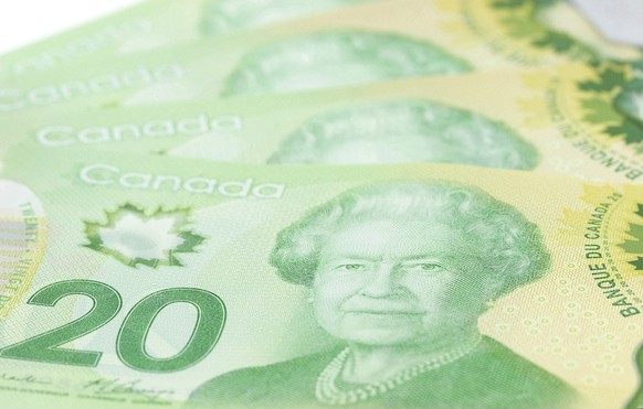 kanadische banknote mit queen