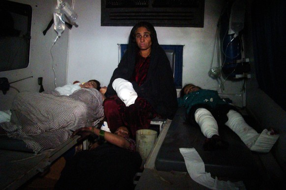 Opfer des Raketenbeschusses im Distrikt Sangeen in Südafghanistan.