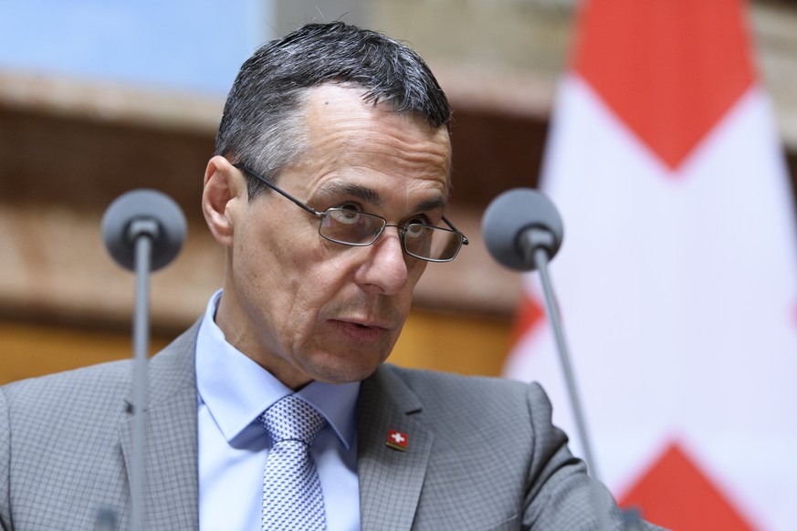 Bundesrat Ignazio Cassis spricht an der Sommersession der Eidgenoessischen Raete, am Montag, 11. Juni 2018 im Nationalrat in Bern. (KEYSTONE/Anthony Anex)