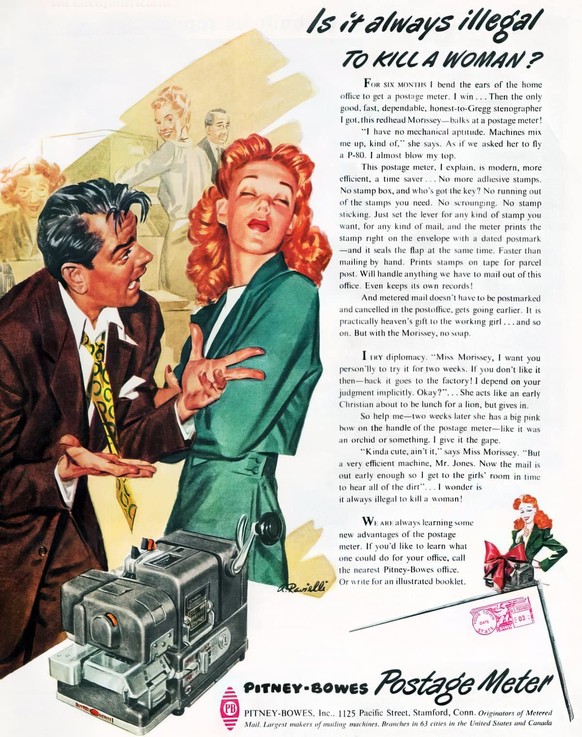 Sexistische Werbung von anno dazumal. Vintage. 
https://clickamericana.com/topics/culture-and-lifestyle/50-sexist-vintage-ads-so-bad-you-almost-wont-believe-they-were-real