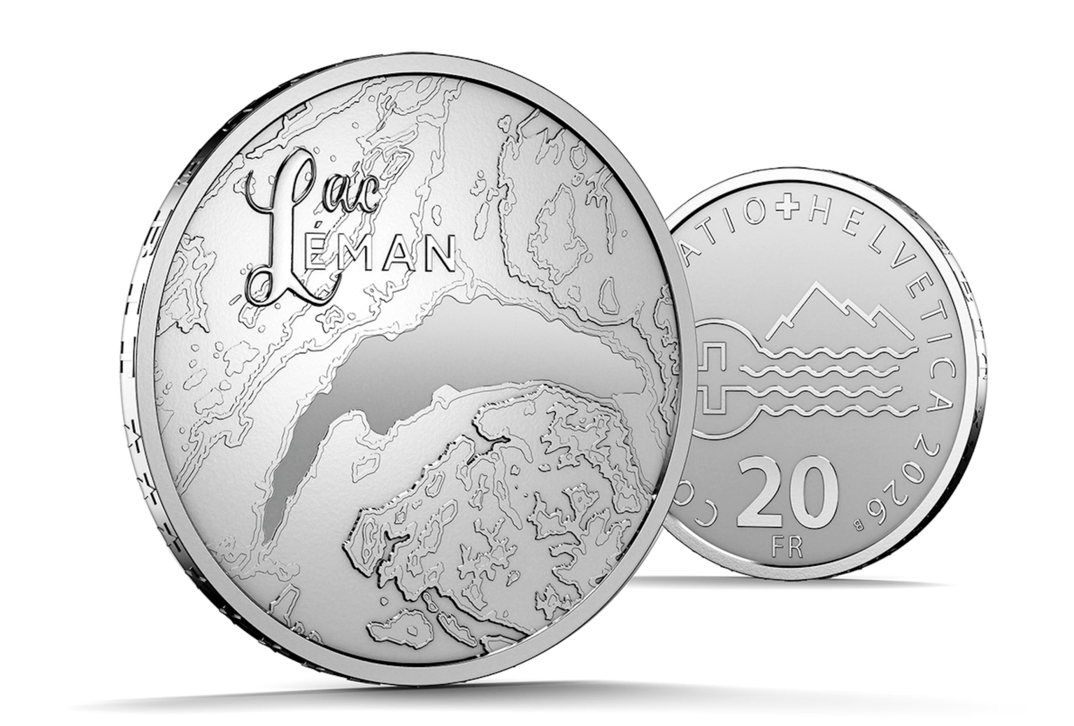 20-Franken-Silbermünze «Genfersee» 2026 | Schweizer Seen Serie | Swissmint
