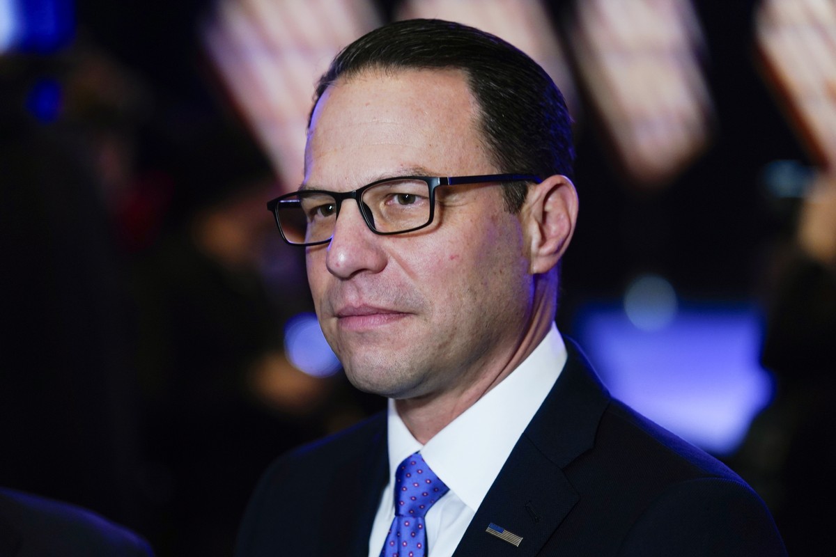 FILE - Pennsylvania Gov. Josh Shapiro arrives in Blue Bell, Pa., Friday, Jan. 5, 2024. Shapiro, a Democrat, is a prolific Tik Tok poster, with his efforts beginning on the campaign trail through a per ...
