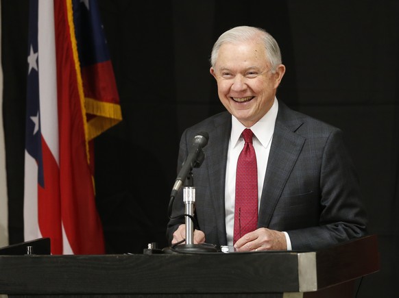 Attorney General Jeff Sessions speaks at the Columbus Police Academy about the opioid epidemic, Wednesday, Aug. 2, 2017, in Columbus, Ohio. (AP Photo/Jay LaPrete)