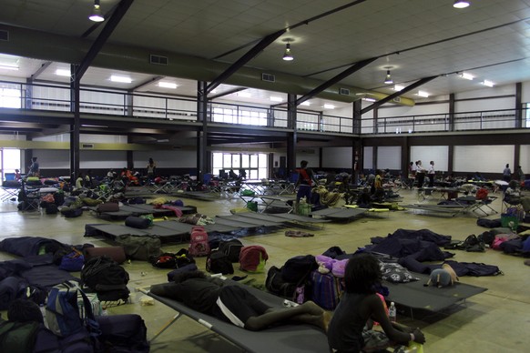 Ein Aufnahmezentrum in Darwin.