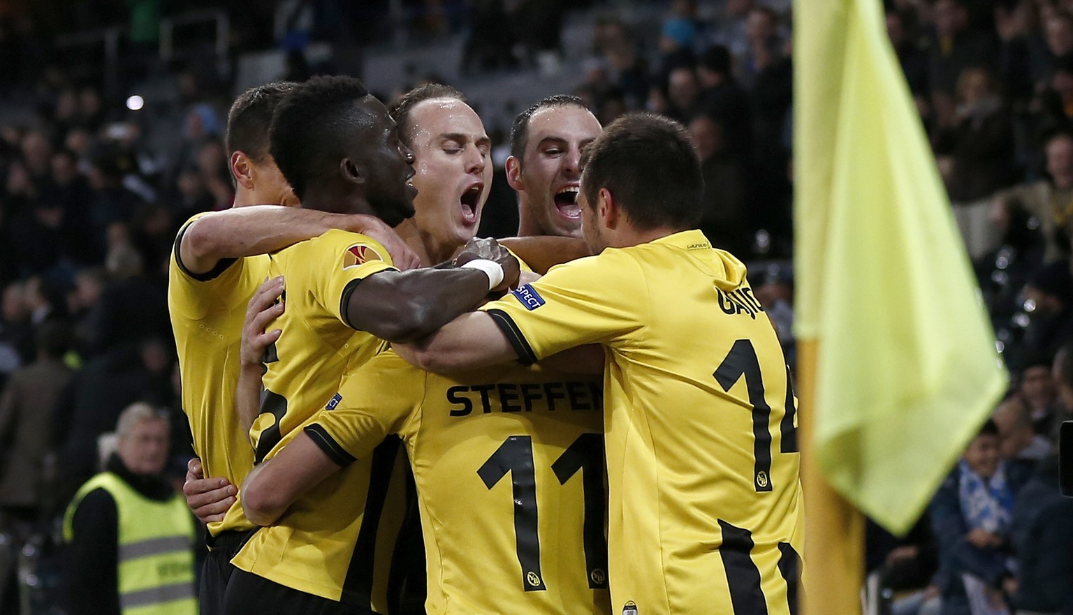 Nach dem 2:0 gegen Napoli: Alle haben sich bei den Young Boys lieb.