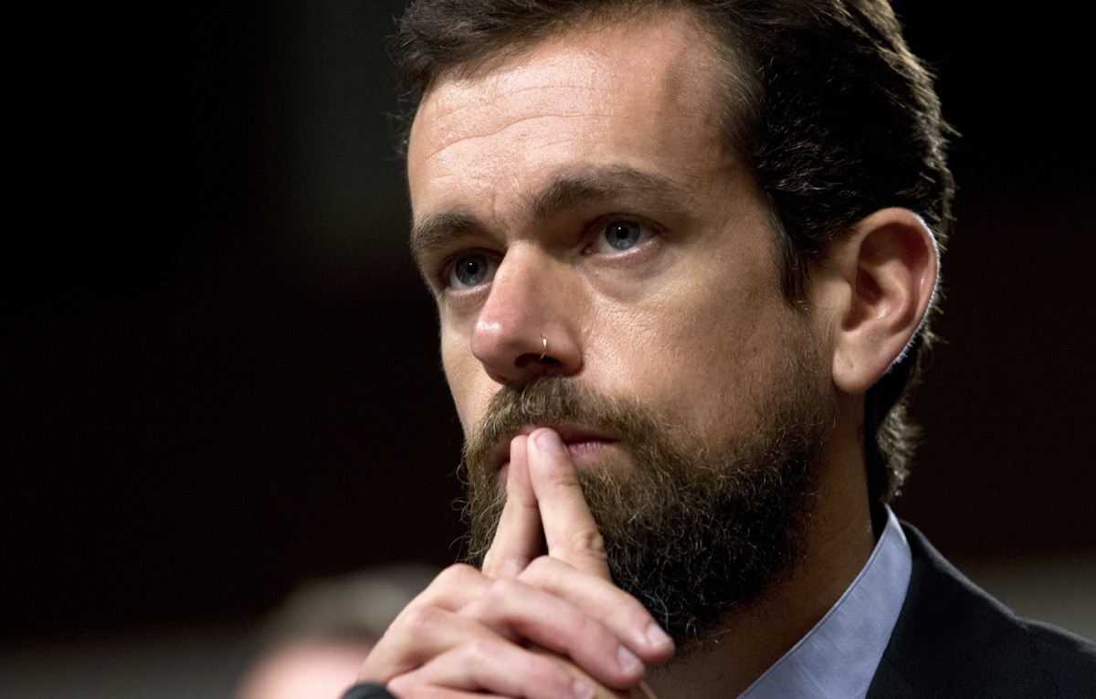 FILE - In this Sept. 5, 2018, file photo Twitter CEO Jack Dorsey testifies before the Senate Intelligence Committee hearing on 'Foreign Influence Operations and Their Use of Social Media Platform ...