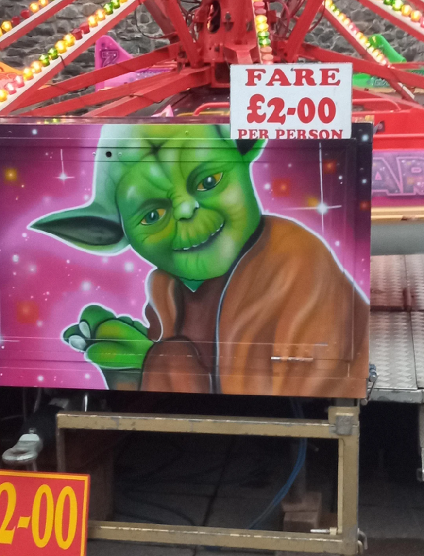 Airbrush Kunst auf Chilbi: Yoda