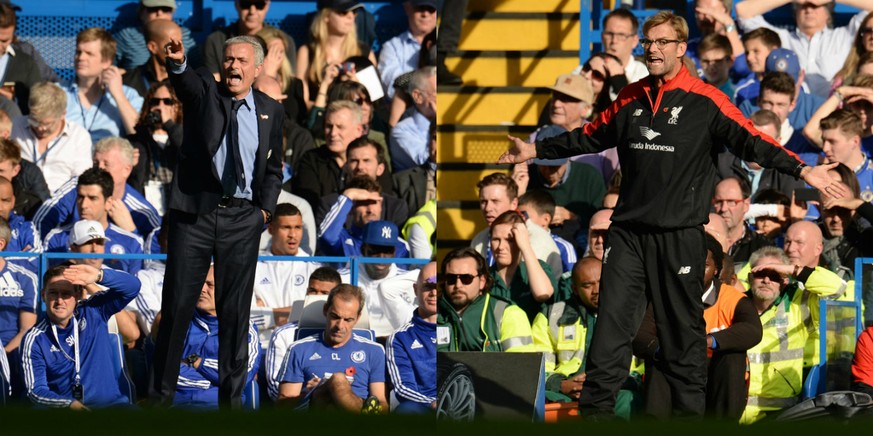 Im Visier der Kameras: «The Special One» José Mourinho und «The Normal One» Jürgen Klopp