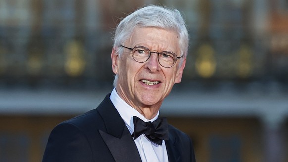 epa10872881 FIFA&#039;s Chief of Global Football Development and former football manager Arsene Wenger poses at the Palace of Versailles before a state banquet hosted by the French president and his w ...