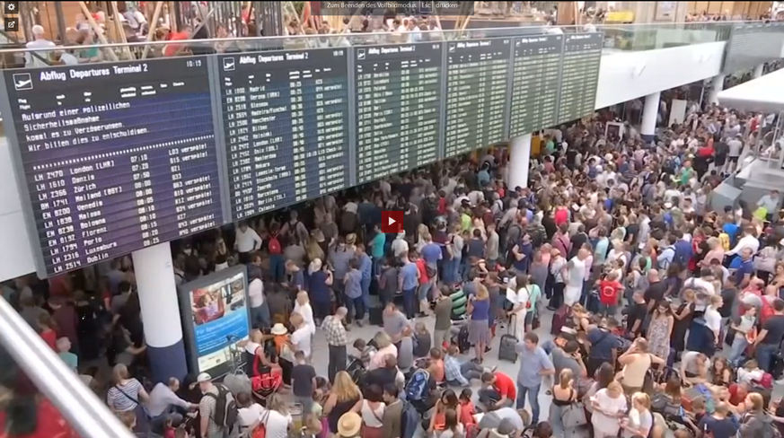 Chaos am Flughafen München.