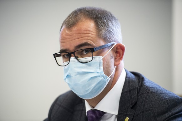 Gesundheitsdirektor Urs Martin an einer Medienkonferenz der Thurgauer Regierung, aufgenommen am Montag, 7. Dezember 2020, in Frauenfeld. Der Kanton intensiviert seine Anstrengungen, um das Coronavirus ...