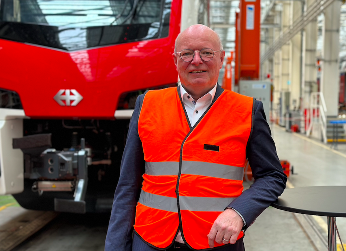 SBB-Chef Vincent Ducrot in Zürich an einer Pressekonferenz zur Nachhaltigkeitsstrategie der Bundesbahnen.