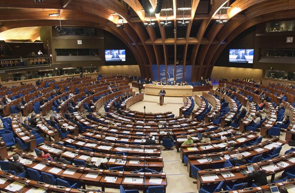 Europarat-Plenarsaal in Strassburg. 