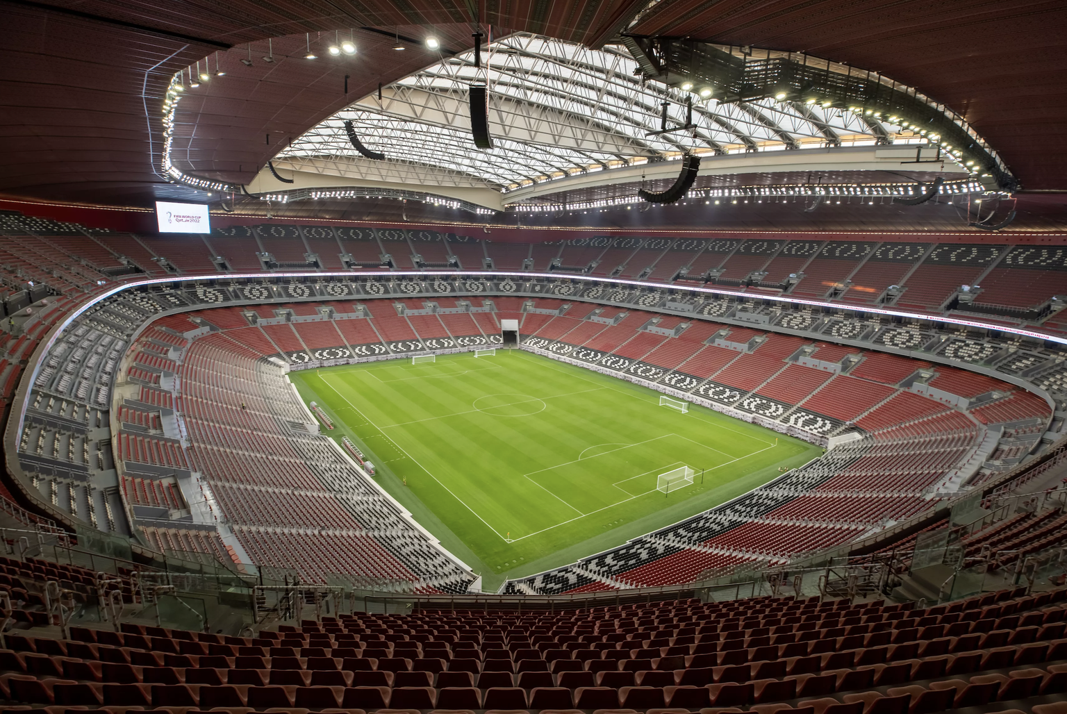 Das Al-Bayt-Stadion befindet sich im Norden des Landes.